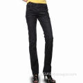 Women's Skinny Jeans in Over-dying Black, Customized Brands are Welcome